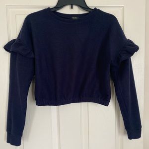 Blue Crop Sweater